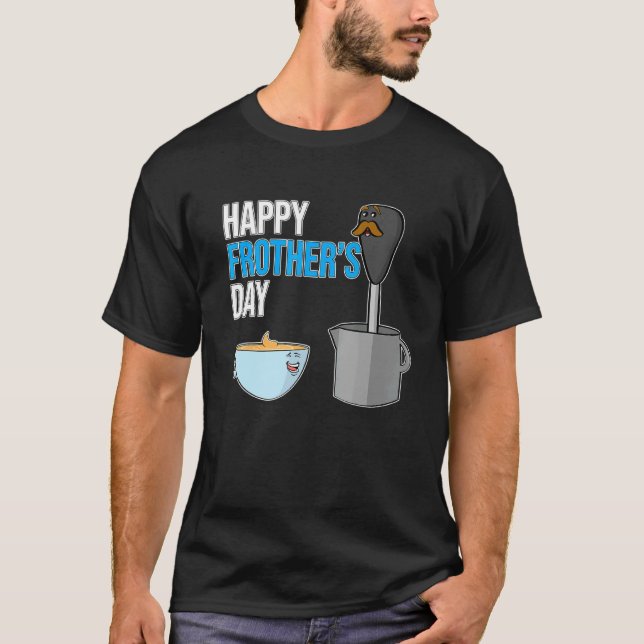 T-shirt Joyeuse Frothers Jour Frother Lait et la graisse d (Devant)
