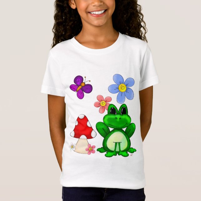 T-Shirt Joyeuse Grenouille Au Printemps Enfants (Devant)