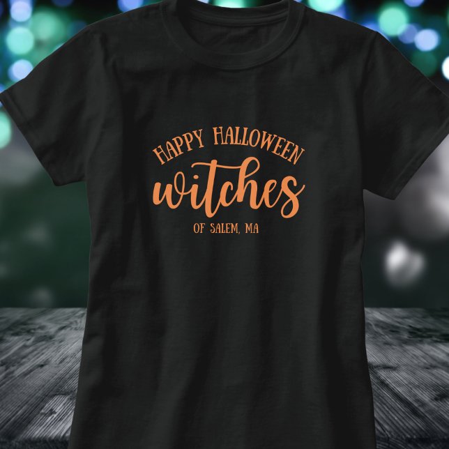 T-shirt Joyeuse Halloween sorcières Orange (Créateur téléchargé)