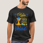 T-shirt Joyeuse Hanoukka Giraffe Avec Menorah Fière Juive<br><div class="desc">Joyeuse Girafe Hanoukka Avec Menorah Fière Amour Juif 1</div>
