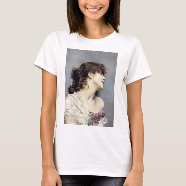 T-shirt Joyeuse jeune femme (par Giovanni Boldini) (Devant)