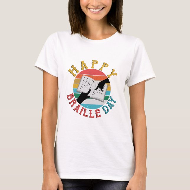 T-shirt Joyeuse Journée Braille (Devant)