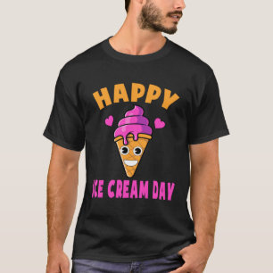 T-shirt Joyeuse journée de crème glacée mignonne Ice Pop L