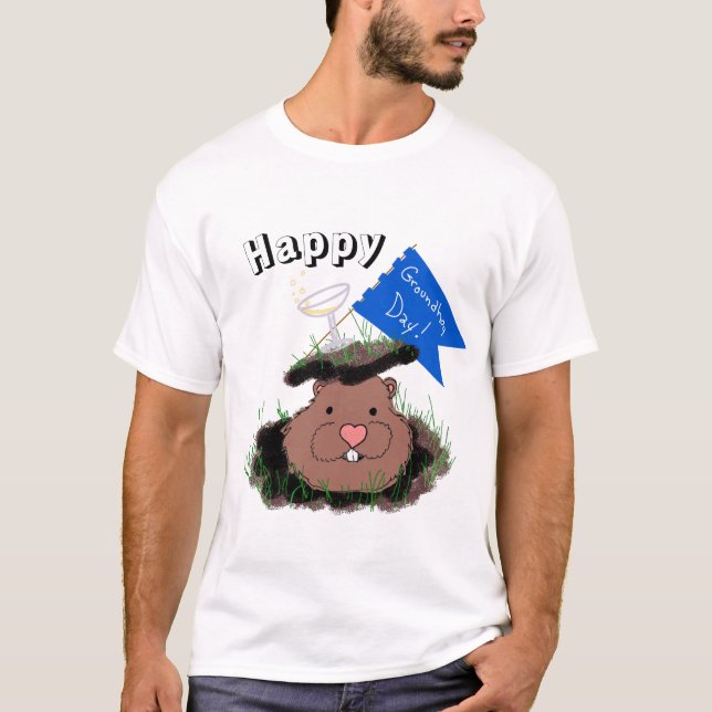 T-shirt Joyeuse journée de la marmotte (Devant)