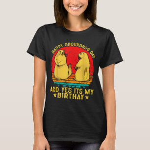 T-shirt Joyeuse journée de la marmotte 2025 Funny Retro Ma