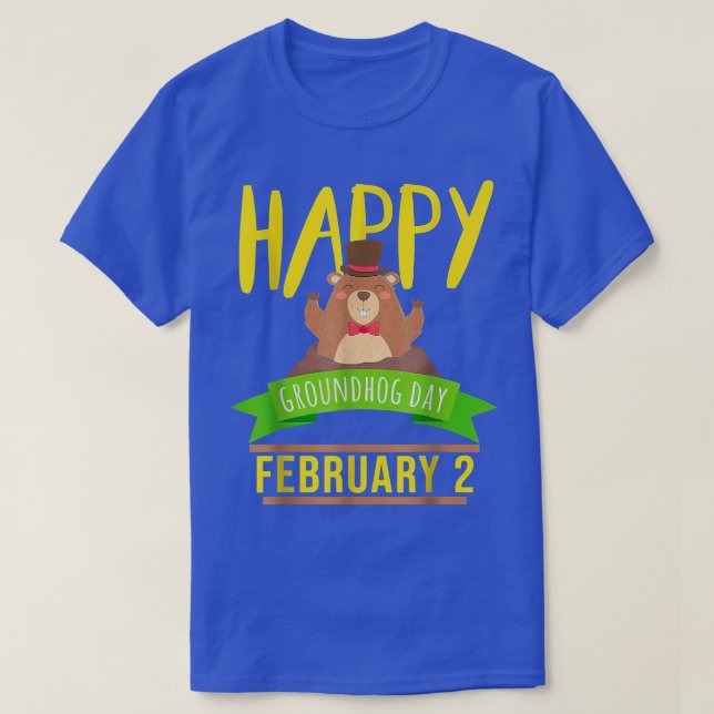 T-shirt Joyeuse Journée de la marmotte 2 février Prévision (Design devant)