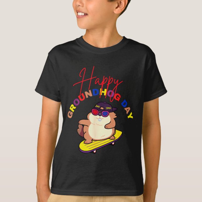 T-shirt Joyeuse journée de la marmotte Funny Groundhog Day (Devant)