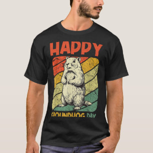 T-shirt Joyeuse journée de la marmotte vintage drôle woodc