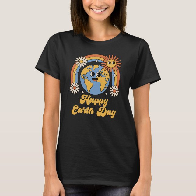 T-shirt Joyeuse Journée de la Terre Rétro (Devant)