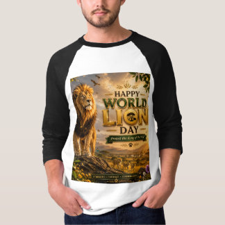 T-shirt Joyeuse Journée mondiale du lion |