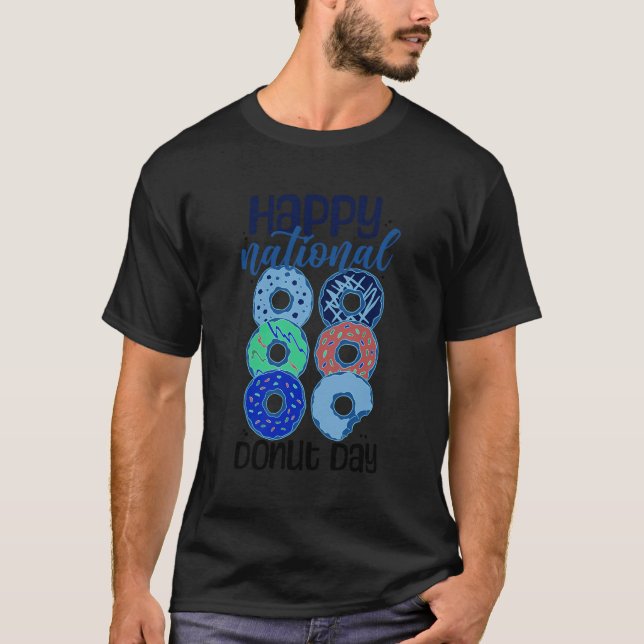 T-shirt Joyeuse Journée Nationale Des Donuts Dit Que L'Amo (Devant)