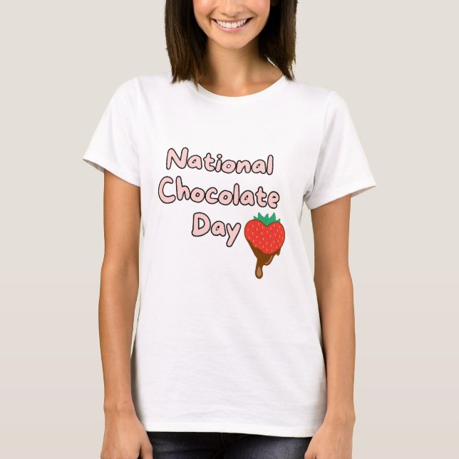 T-shirt Joyeuse journée nationale du chocolat (Devant)
