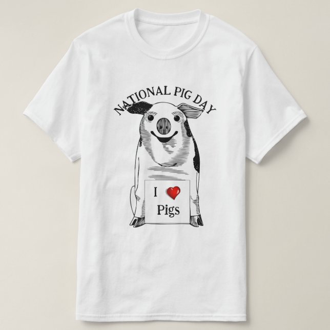 T-shirt Joyeuse Journée nationale du porc (Design devant)