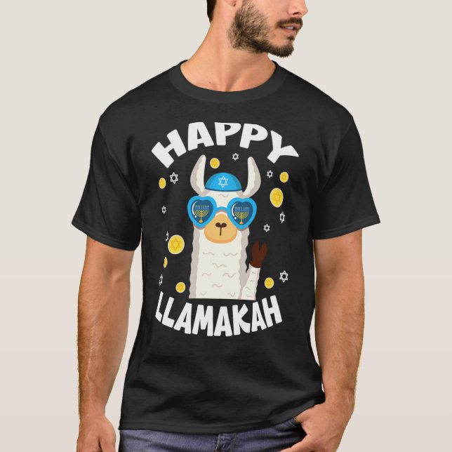 T-shirt Joyeuse Llamakah Hanoukka Funny Llamaorah (Devant)