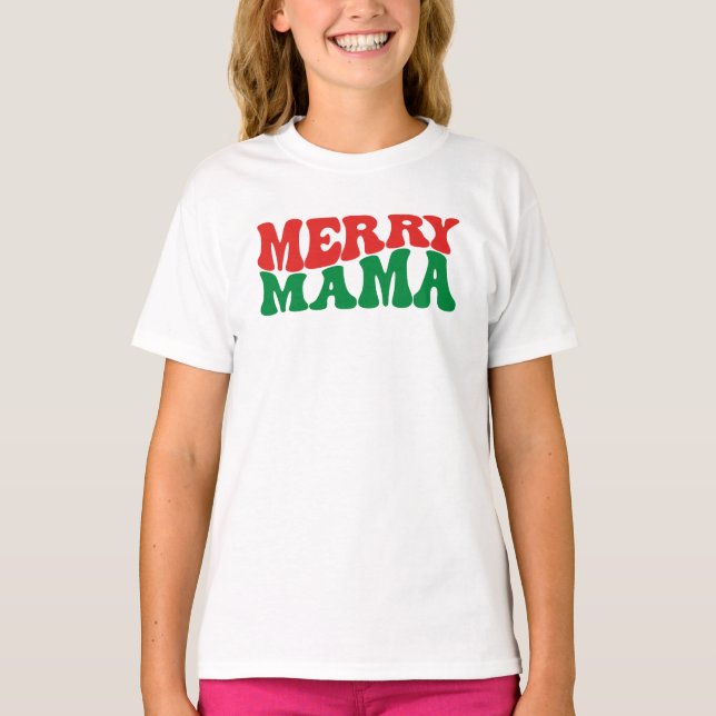 T-shirt Joyeuse maman, Noël (Devant)