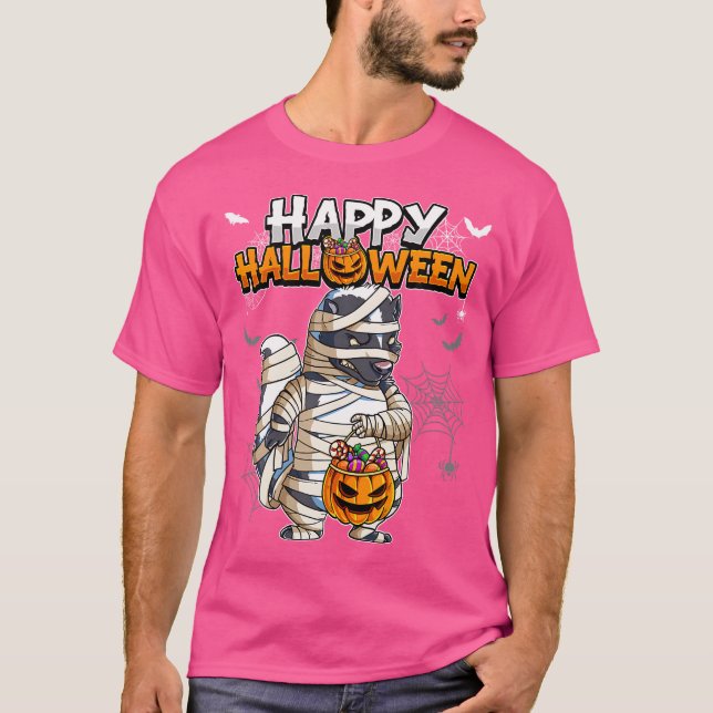 T-shirt Joyeuse maman Skunk Halloween (Devant)