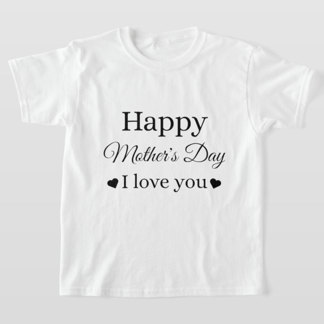 T-shirt Joyeuse mère de jour coeur mère jour maman maman (Poser)