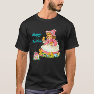 T-shirt Joyeuse Petite Fille De Pâques Avec Oeufs Sucris E