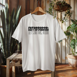 T-shirt Joyeuse première fête des pères humour lettre noir