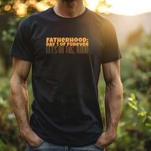 T-shirt Joyeuse première fête des pères humour lettre oran