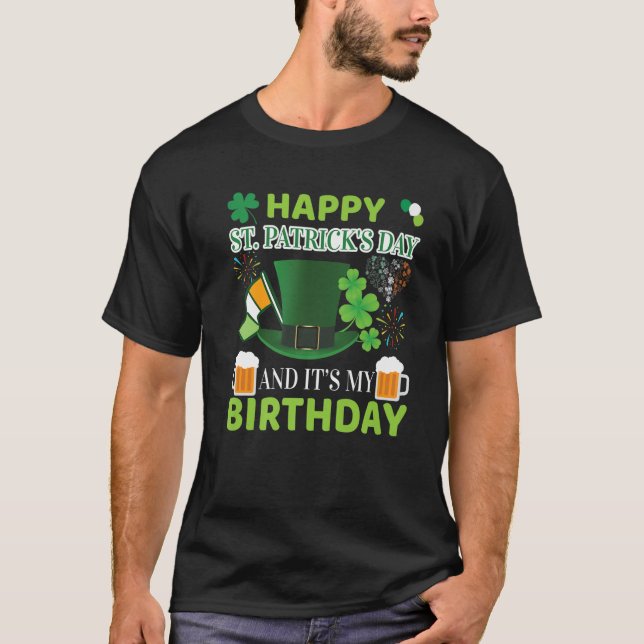 T-shirt Joyeuse Saint Patrick C'est mon anniversaire Homme (Devant)