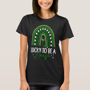 T-shirt Joyeuse Saint-Patrick Chanceux D'être Une Infirmiè
