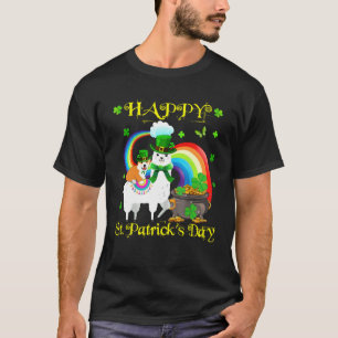 T-shirt Joyeuse Saint-Patrick Corgi à cheval sur un lama I