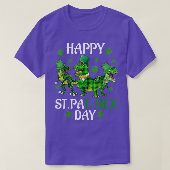 T-shirt Joyeuse Saint Patrick Dinosaur Boys Gir (Design devant)
