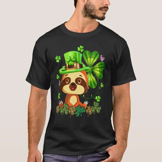 T-shirt Joyeuse Saint-Patrick Fainéant Carreaux Verts Buff (Devant)