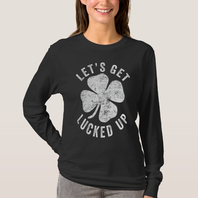 T-shirt Joyeuse Saint Patrick Faisons chanceler Casquette  (Devant)