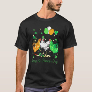 T-shirt Joyeuse Saint-Patrick Poules Agriculteurs Animal