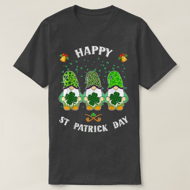 T-shirt Joyeuse Saint Patrick's Day Drôle Trois Gnomes Hol (Design devant)