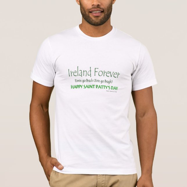 T-shirt Joyeuse Saint-Patty's Day (3) - Irlande Forever Sh (Devant)