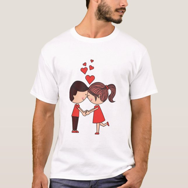 T-shirt Joyeuse Saint-Valentin (Devant)