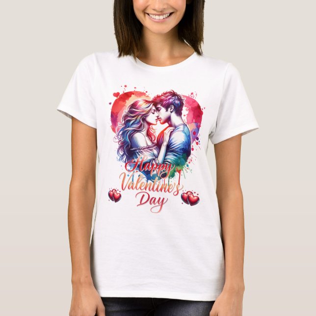 T-shirt Joyeuse Saint-Valentin (Devant)