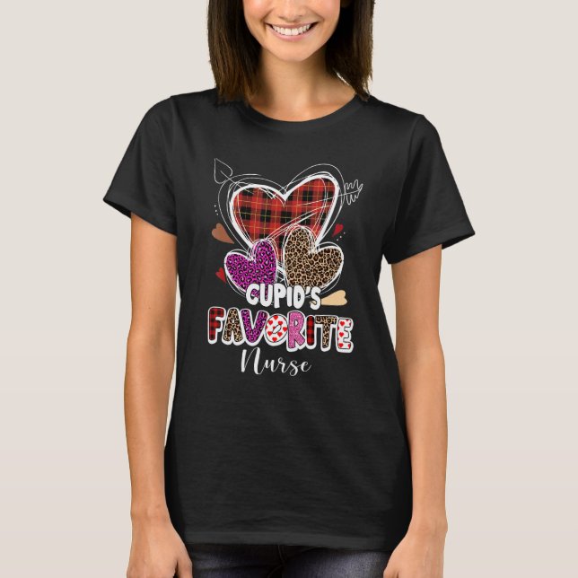 T-shirt Joyeuse Saint-Valentin Funny Cupid Infirmière préf (Devant)