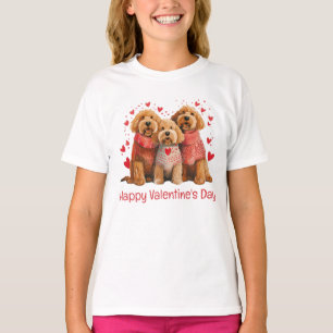 T-shirt Joyeuse Saint-Valentin Goldendoodle Chiens
