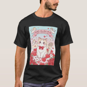 T-shirt Joyeuse Saint-Valentin Katakana Japonaise Anime Ch