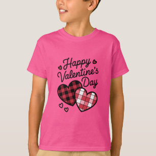 T-shirt Joyeuse Saint-Valentin Léopard Carreaux Amour Coeu