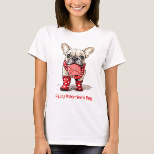 T-shirt Joyeuse Saint-Valentin Lettre d'amour de Bouledogu