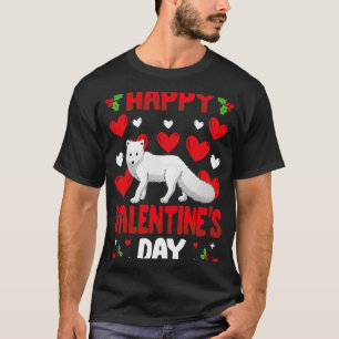 T-shirt Joyeuse Saint-Valentin Renards Arctiques Cœur Amou