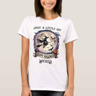 T-shirt Joyeuse Sorcière Halloween Volant Broom