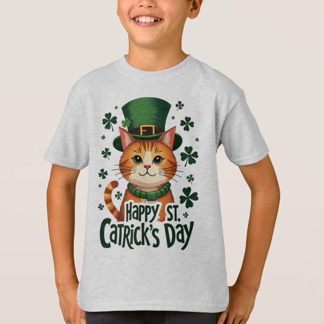 T-shirt Joyeuse St. Catrick’s Day - Chat Of St. Patrick’s  (Devant)