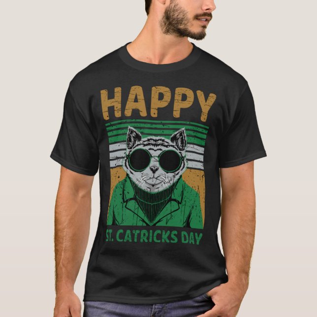 T-shirt Joyeuse St Catricks Day Humour de Chat St. Patrick (Devant)