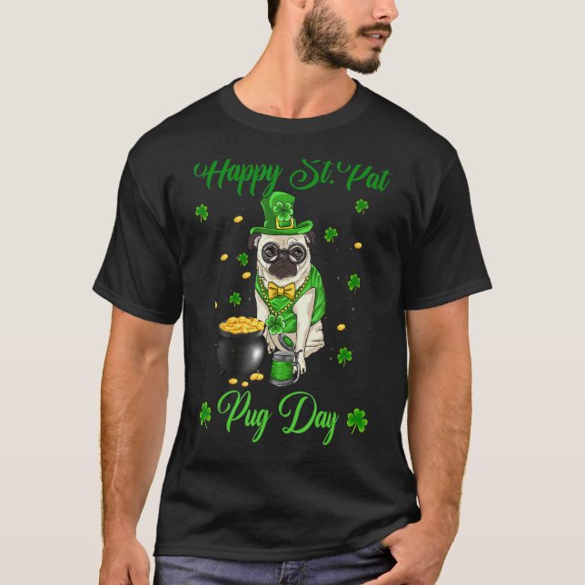 T-shirt Joyeuse St Pat Pug Fête Chien St Patrick (Devant)