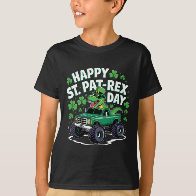 T-shirt Joyeuse St Pat-rex Patricks Day Dinosaure Monstre  (Devant)