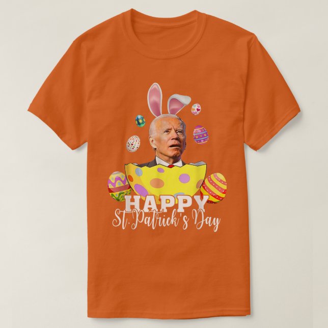 T-shirt Joyeuse St Patrick Day Drôle Joe Biden Pâques Vaca (Design devant)