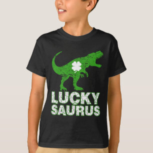 T-shirt Joyeuse St Patrick Day Luckysaurus Dinosaure Shamr