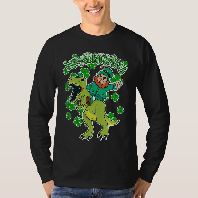 T-shirt Joyeuse St Patrick Day St Pat Rex Rex Leprechaun S (Devant)