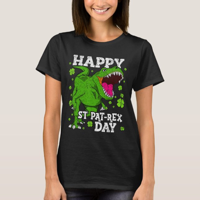 T-shirt Joyeuse St Patrick Dinosaure T-rex Garçons Tout-pe (Devant)
